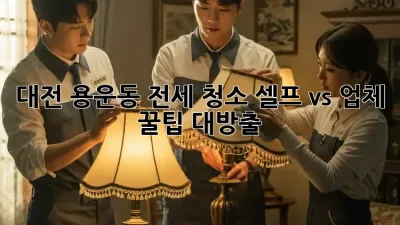 대전 용운동 전세 청소🏠 셀프 vs 업체? 🤔 꿀팁 대방출!