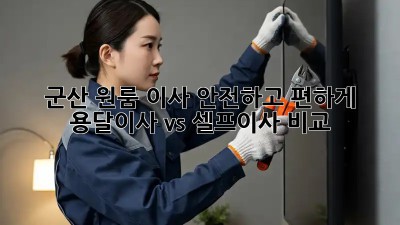 군산 원룸 이사, 안전하고 편하게! 용달이사 vs 셀프이사 비교